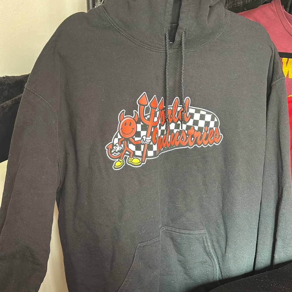 World Industries Devilman Logo Hoodie - Checkered Hoodie
